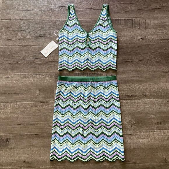 Torn by Ronny Kobo Dresses & Skirts - Torn by Ronny Kobo Green Skirt Set